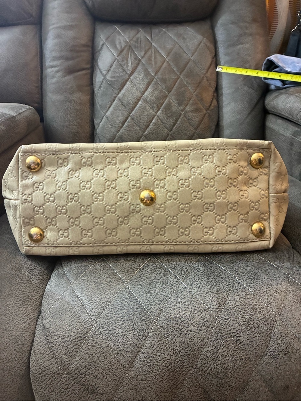 Authentic Gucci Monogram Embossed Tote - Picture 6 of 12